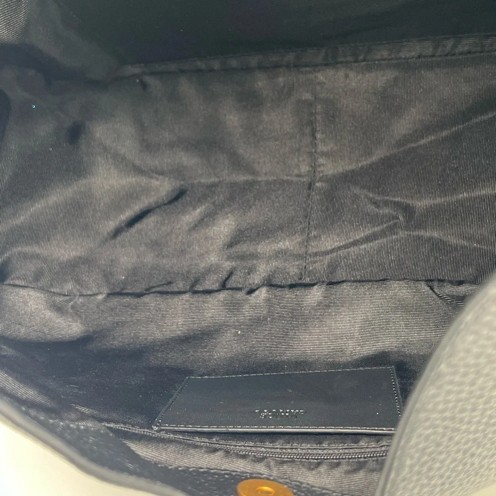 Vince Camuto Black Hobo Bag with Gold Accent